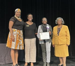 Early Career Faculty Award recipient with award