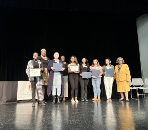 Outstanding Service-Learning Course 1, 21 hours or More. students, instruct and partners receiving awards